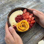 Coconut Shell Bowls with Wooden Spoons for Poke Ramen Rice