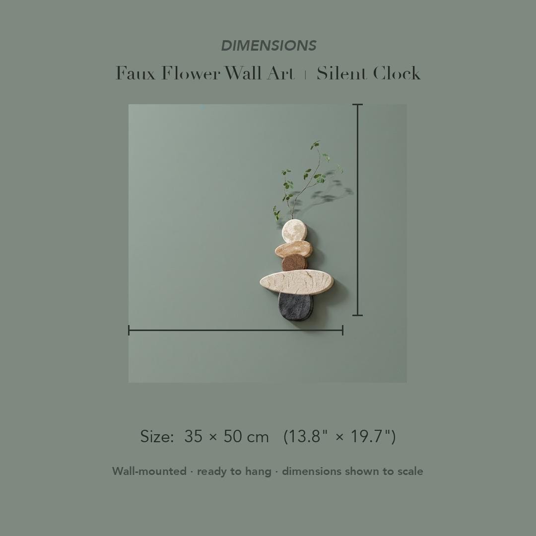 Wabi Sabi Stone Wall Art, Japandi Pebble Totem Decor
