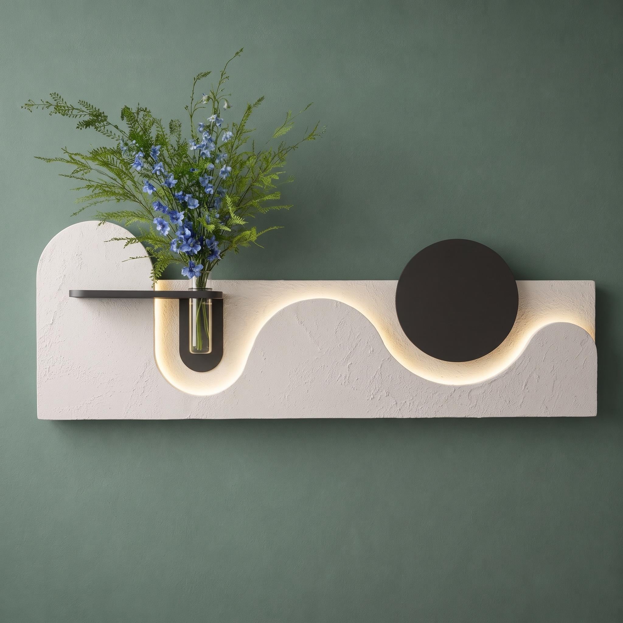 Wabi Sabi Wall Art, Japandi LED Wall Decor