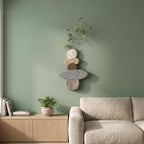 Wabi Sabi Stone Wall Art, Japandi Pebble Totem Decor
