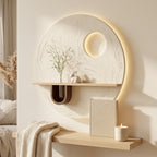 Wabi Sabi Plaster Wall Sconce, Japandi LED Decor