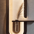 Backlit Wall Sconce Art, Tall Panel with Glowing Arch