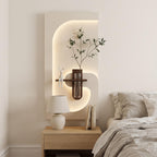 Tall Wall Art with Shelf and Vase
