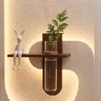 Tall Wall Art with Shelf and Vase