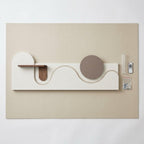 Gypsum Wall Art, Backlit Plaster Panel With Floating Bud
