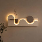 Gypsum Wall Art, Backlit Plaster Panel With Floating Bud