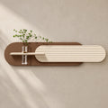 Fluted LED Wall Panel, Cream Rust Sandstone Glass Tube Vase