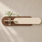 Fluted LED Wall Panel, Cream Rust Sandstone Glass Tube Vase