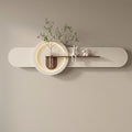 LED Backlit Wall Art, Oval Wabi Sabi Wood Panel with Flower