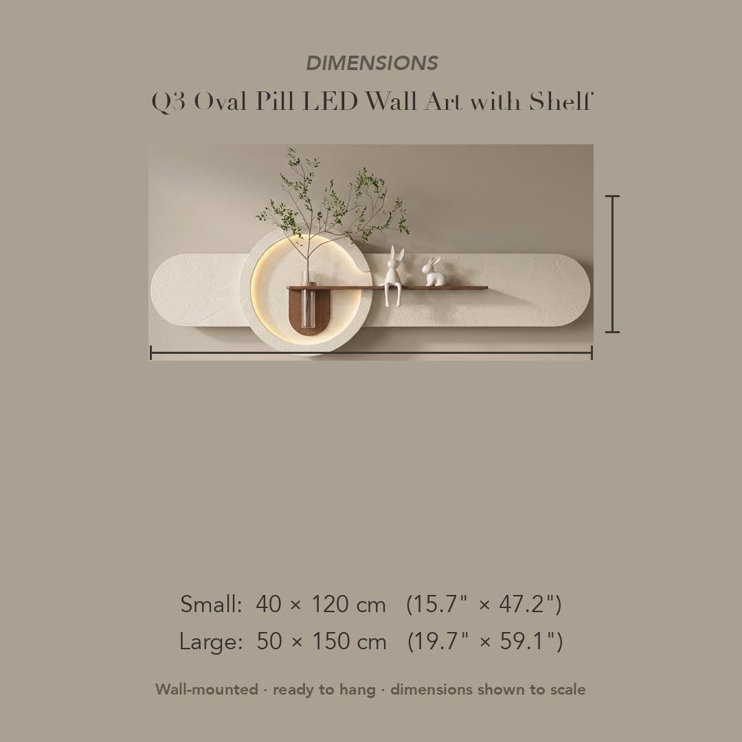 LED Backlit Wall Art, Oval Wabi Sabi Wood Panel with Flower