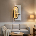 Backlit Wall Sconce Art, Tall Panel with Glowing Arch
