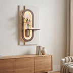 Backlit Wall Sconce Art, Tall Panel with Glowing Arch