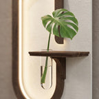Backlit Wall Sconce Art, Tall Panel with Glowing Arch