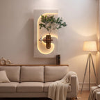 Tall Wall Art with Shelf and Vase