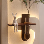 Tall Wall Art with Shelf and Vase