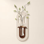 Textured LED Wall Stem Vase, Cream Test Tube Holder Mood