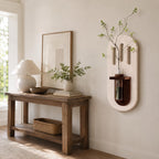 Textured LED Wall Stem Vase, Cream Test Tube Holder Mood