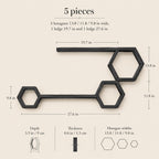 Honeycomb Wall Shelf, Matte Black Pine Wood Plant Shelves
