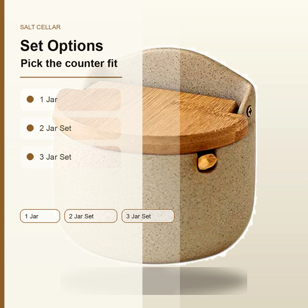 Salt Cellar set options infographic