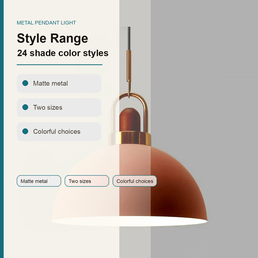 Metal Pendant Light style range infographic