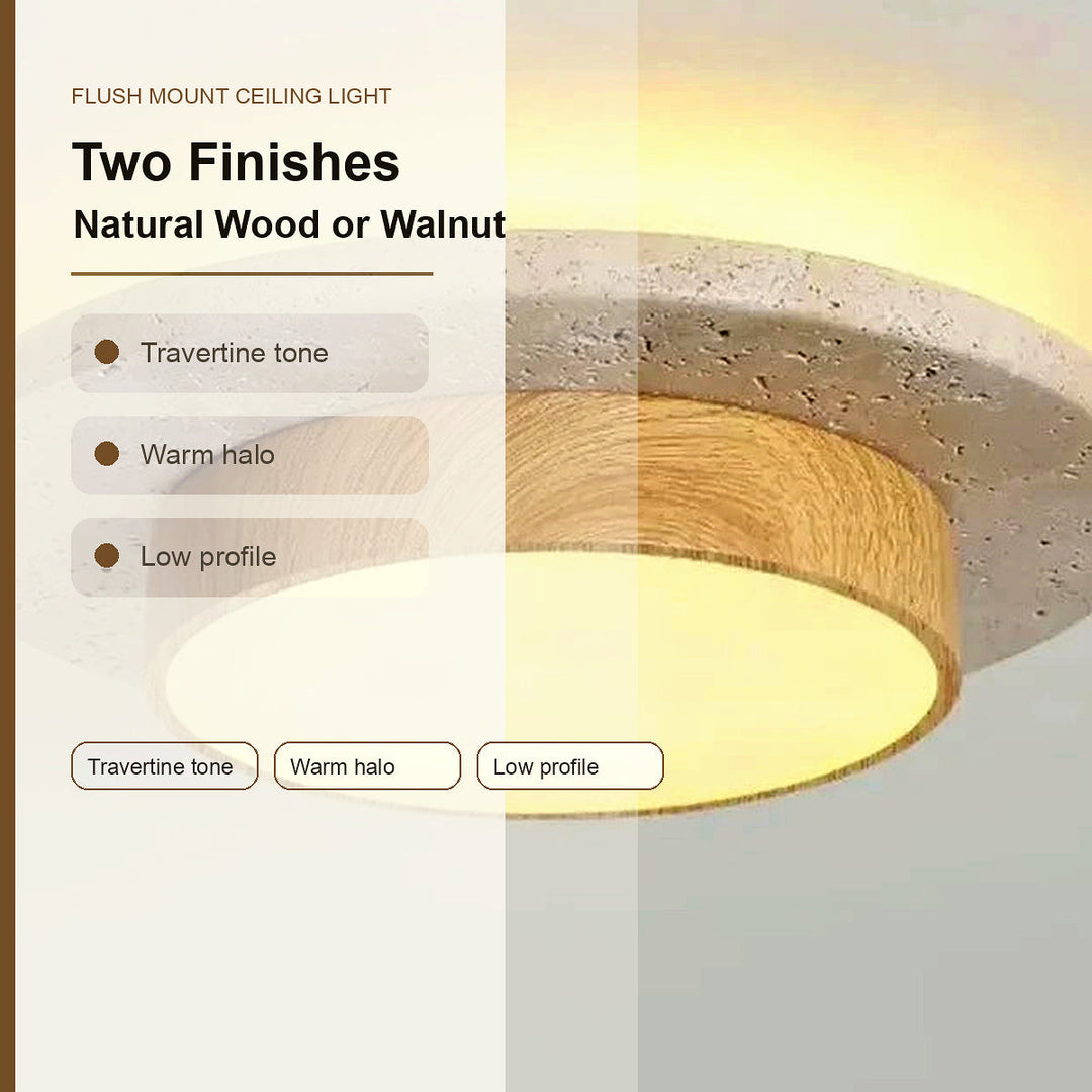 Flush Mount Ceiling Light two finishes infographic