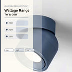 Adjustable Ceiling Spotlight wattage range infographic