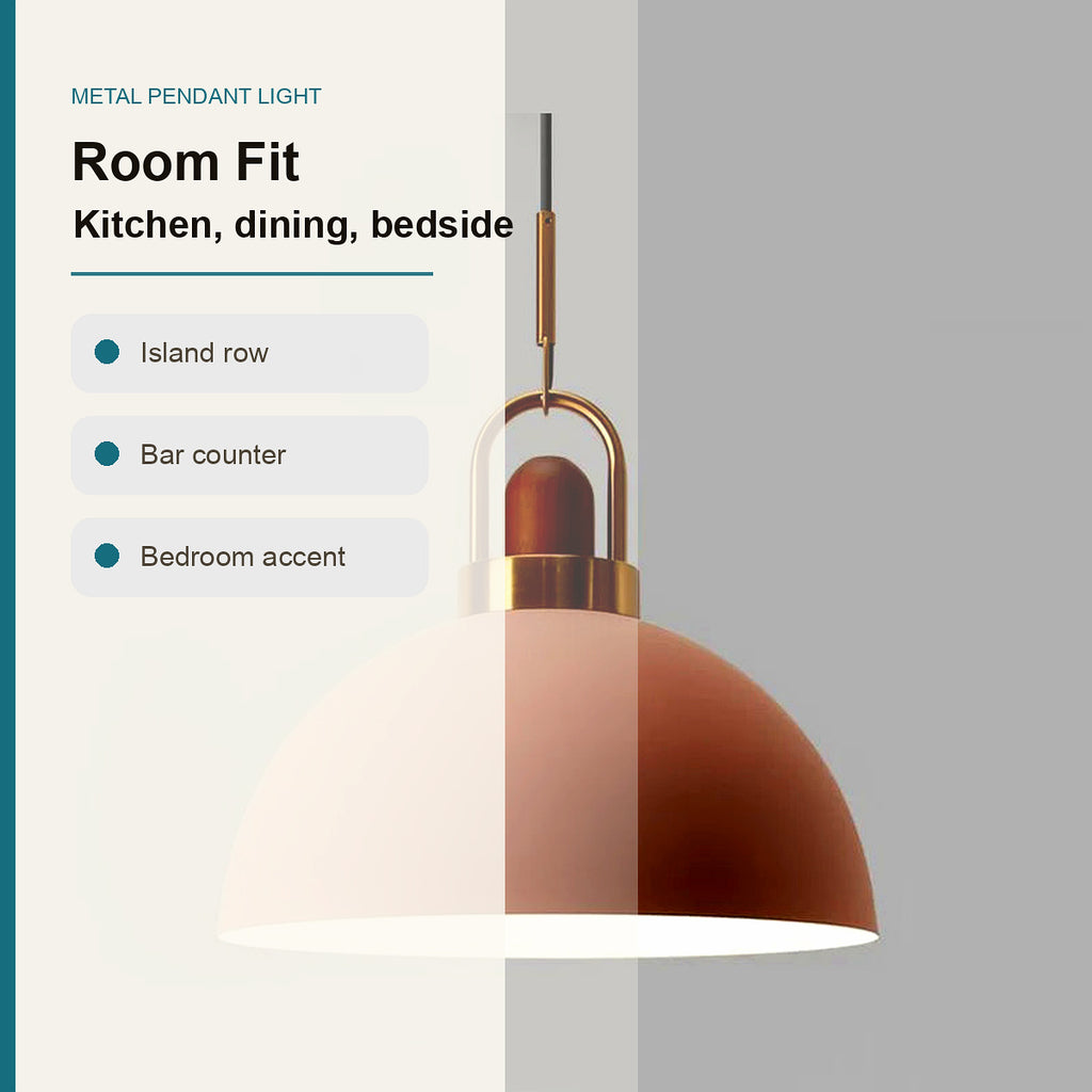 Metal Pendant Light room fit infographic