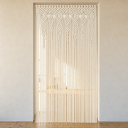 Macrame Door Curtain, 2 Patterns, 90 to 150 cm Wide hung in a doorway, floor to lintel