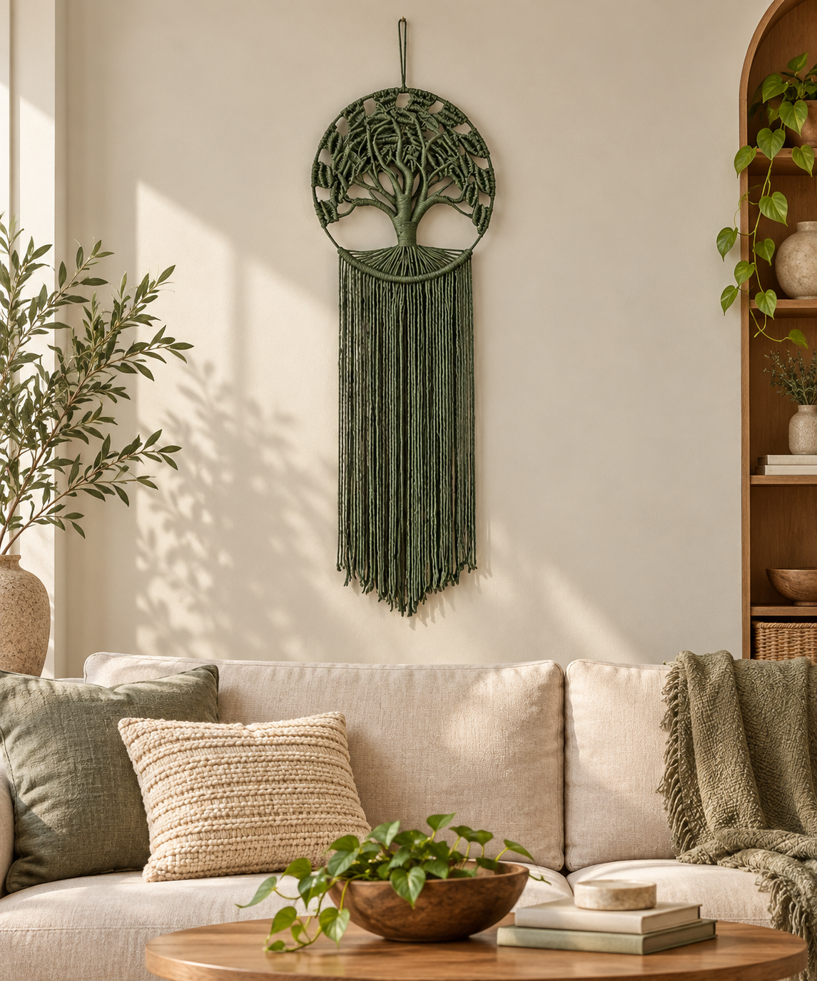 Nordic Hand-woven Tree of Life Tapestry Wall Hanging Living Room Wall Hanging Bedroom Corridor Stair Wall Decoration Accessories generated media