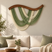 80x60cm Large Boho Decor Wall Yarn Tapestry Macrame Wall Hanging Handmade Tassel for Living Room Bedroom Apartment Home Decor generated media