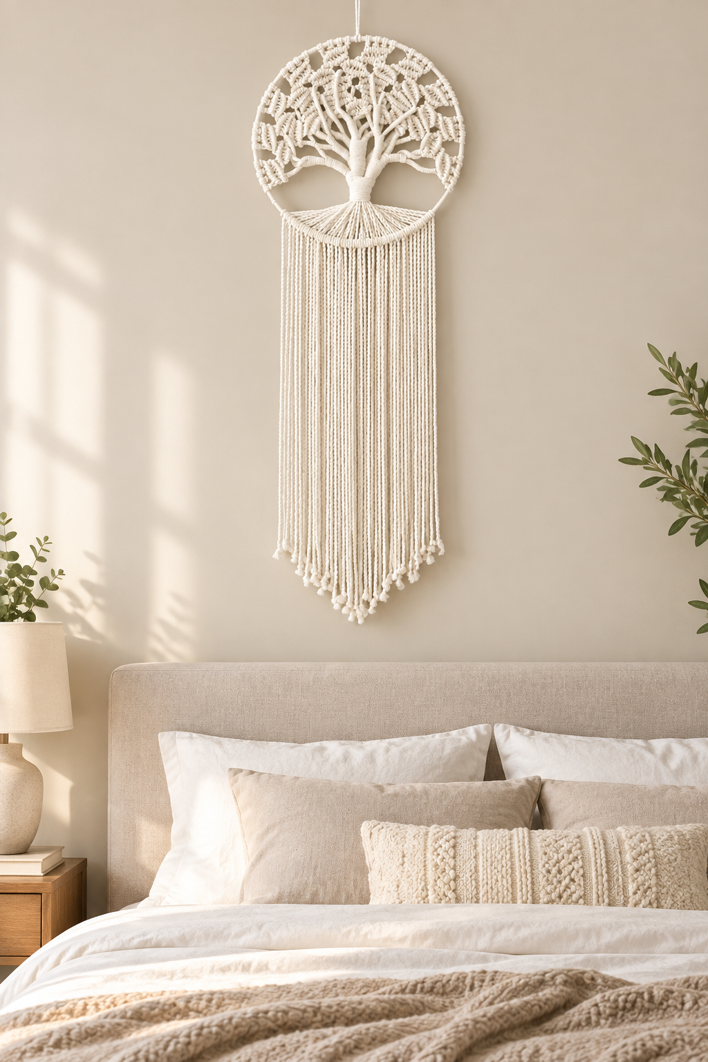 Nordic Hand-woven Tree of Life Tapestry Wall Hanging Living Room Wall Hanging Bedroom Corridor Stair Wall Decoration Accessories generated media