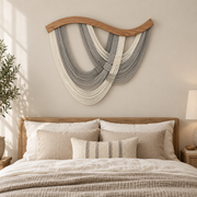 Boho Tapestry Wall Hanging Cotton Rope Wood Beam Art Ornament for Home Living Bedroom Room Decorations Pop Culture Decoration generated media