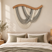 Macrame Wall Hanging Boho Decor Wall Tapestry Handmade Tassel Wall Art for Living Room Bedroom Headboard Apartment Home Decor generated media