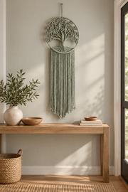 Nordic Hand-woven Tree of Life Tapestry Wall Hanging Living Room Wall Hanging Bedroom Corridor Stair Wall Decoration Accessories generated media