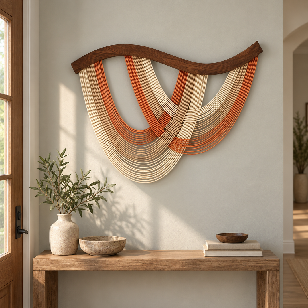 Macrame Wall Hanging Boho Decor Wall Tapestry Handmade Tassel Wall Art for Living Room Bedroom Headboard Apartment Home Decor generated media