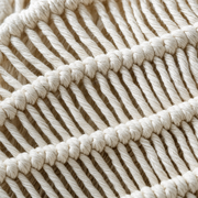 Close view of the cord and knotwork on the Macrame Angel Wings Wall Hanging, 68 x 44 cm