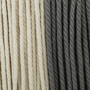 Close view of the cotton cord on the Dip Dyed Wall Hanging, Set of 2 Staggered Panels, showing the twist of each strand