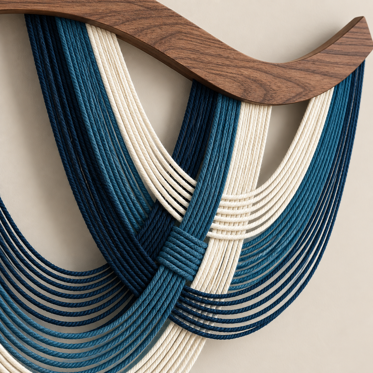 Boho Tapestry Wall Hanging Cotton Rope Wood Beam Art Ornament for Home Living Bedroom Room Decorations Pop Culture Decoration generated media