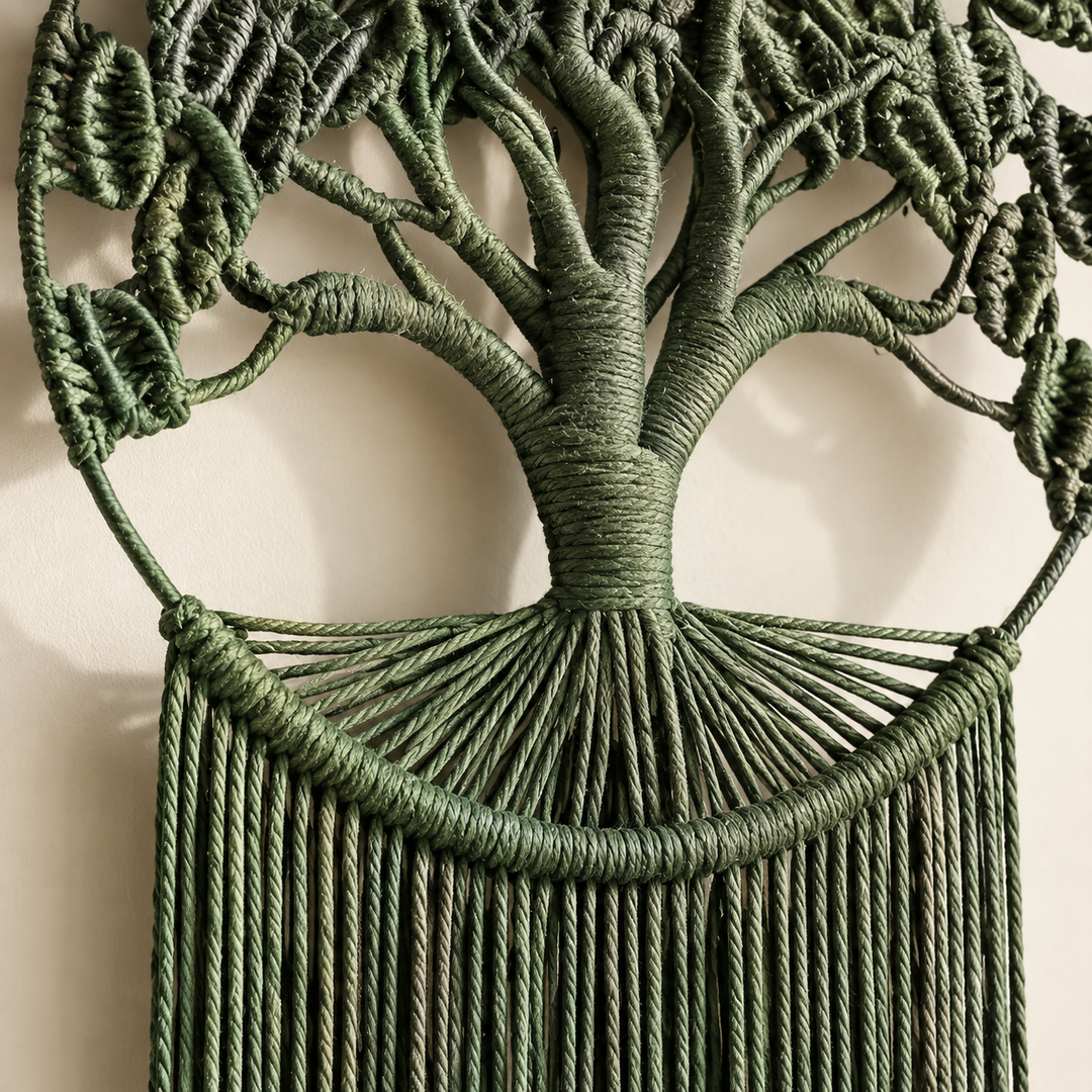 Nordic Hand-woven Tree of Life Tapestry Wall Hanging Living Room Wall Hanging Bedroom Corridor Stair Wall Decoration Accessories generated media