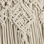 Close view of the cord and knotwork on the Macrame Door Curtain, 2 Patterns, 90 to 150 cm Wide