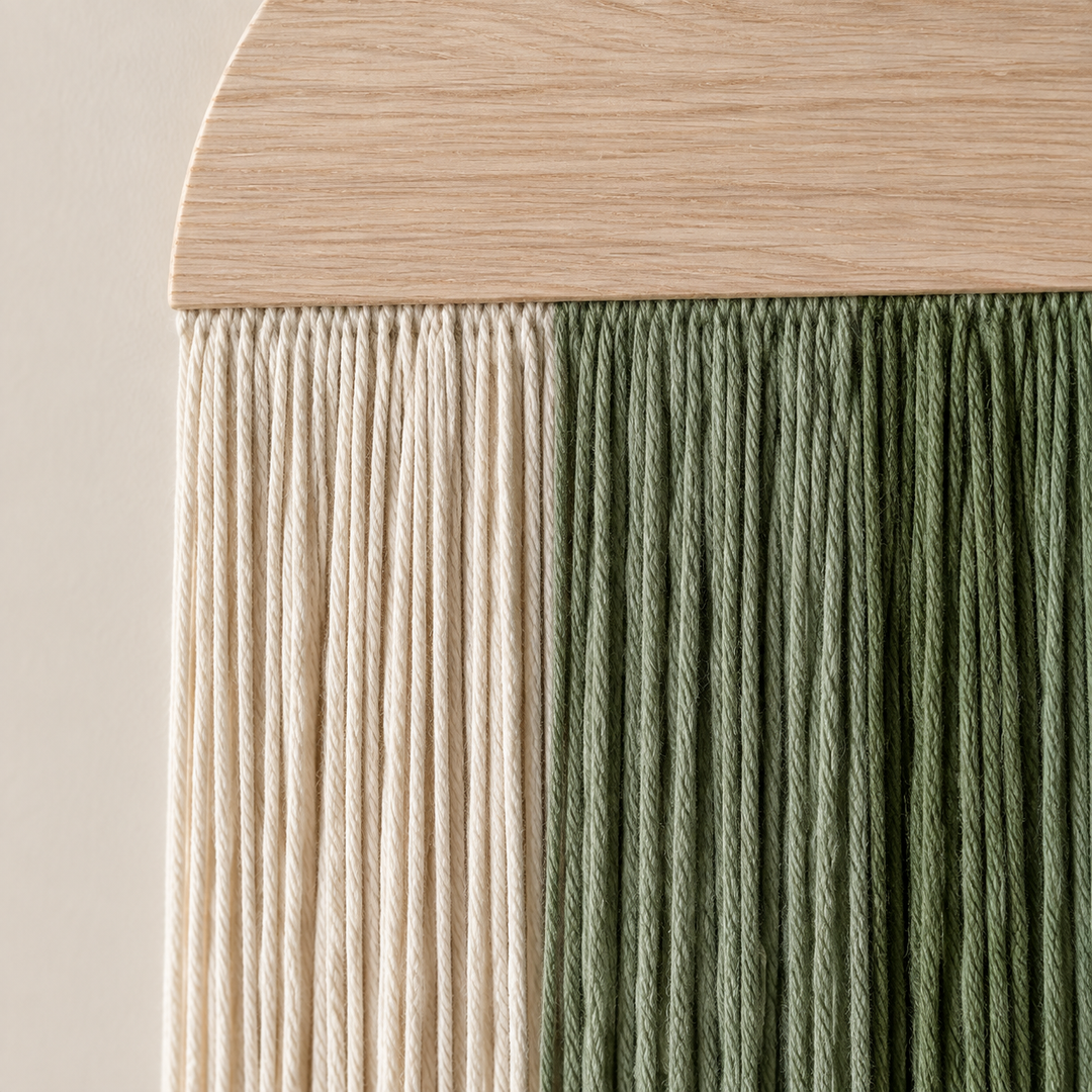 Creative tapestry, hand woven semi-circular wooden board, tassel tapestry, living room, homestay, wall hanging, wall decoration generated media