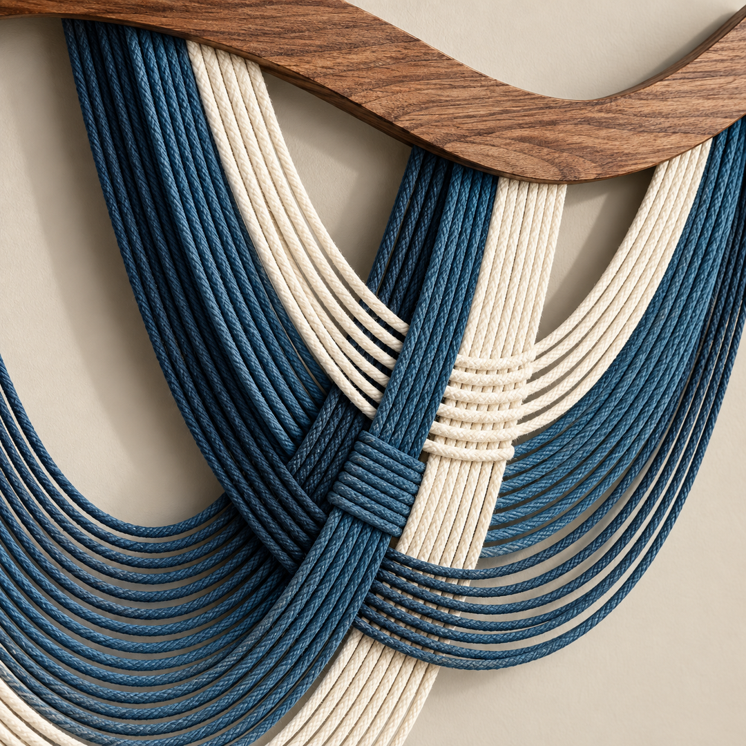 80x60cm Large Boho Decor Wall Yarn Tapestry Macrame Wall Hanging Handmade Tassel for Living Room Bedroom Apartment Home Decor generated media