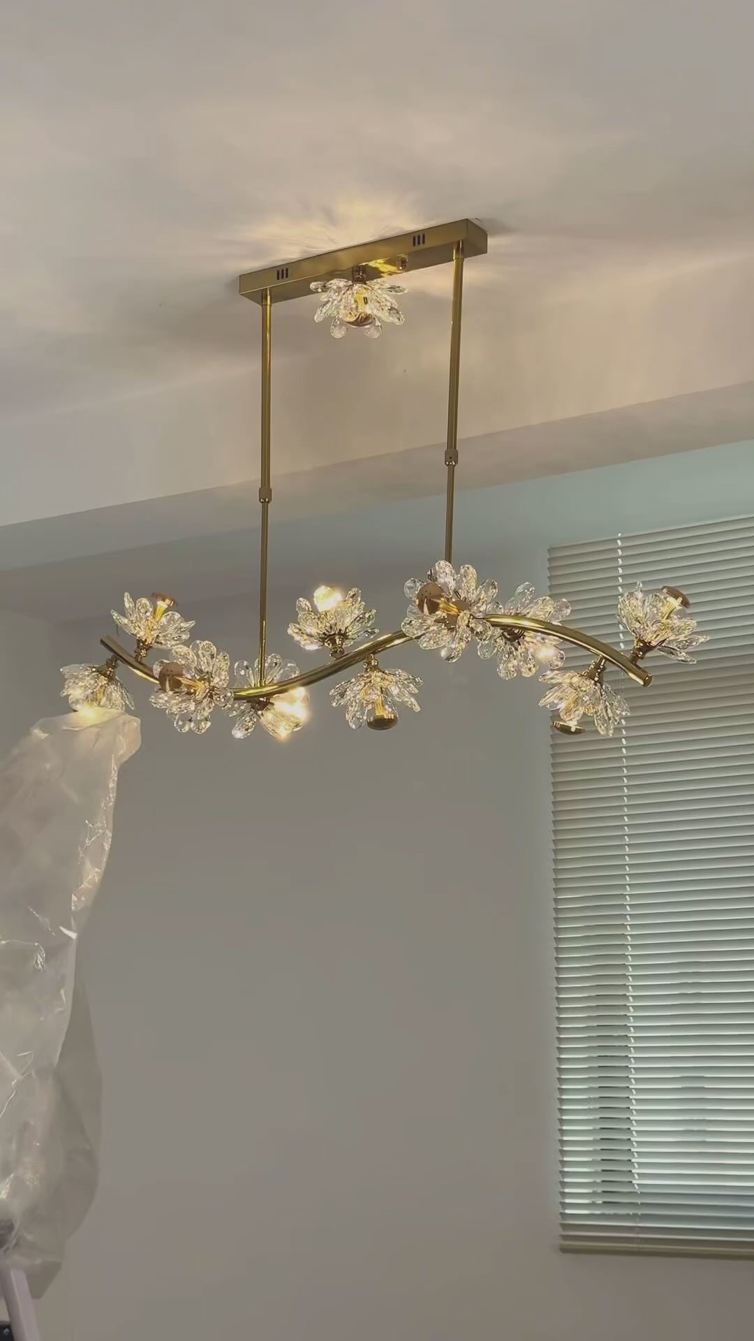 Flora Arc Modern Floral Linear Chandelier - product video