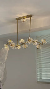 Flora Arc Modern Floral Linear Chandelier - product video
