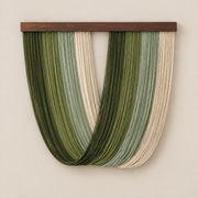 02 green studio on cream, single deep u swag in five colorways
