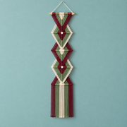Red bean paste green chevron on teal, wide banner in 5 lengths, 10 styles