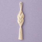 Studio on lilac, full piece, braided rope wall pendant, heavy three-strand twisted rope