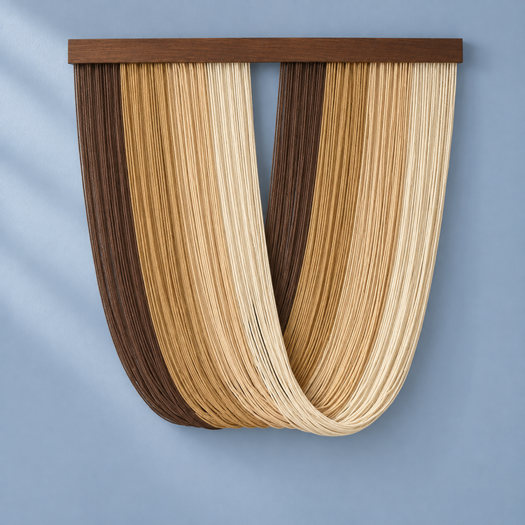03 brown studio on blue, single deep u swag in five colorways