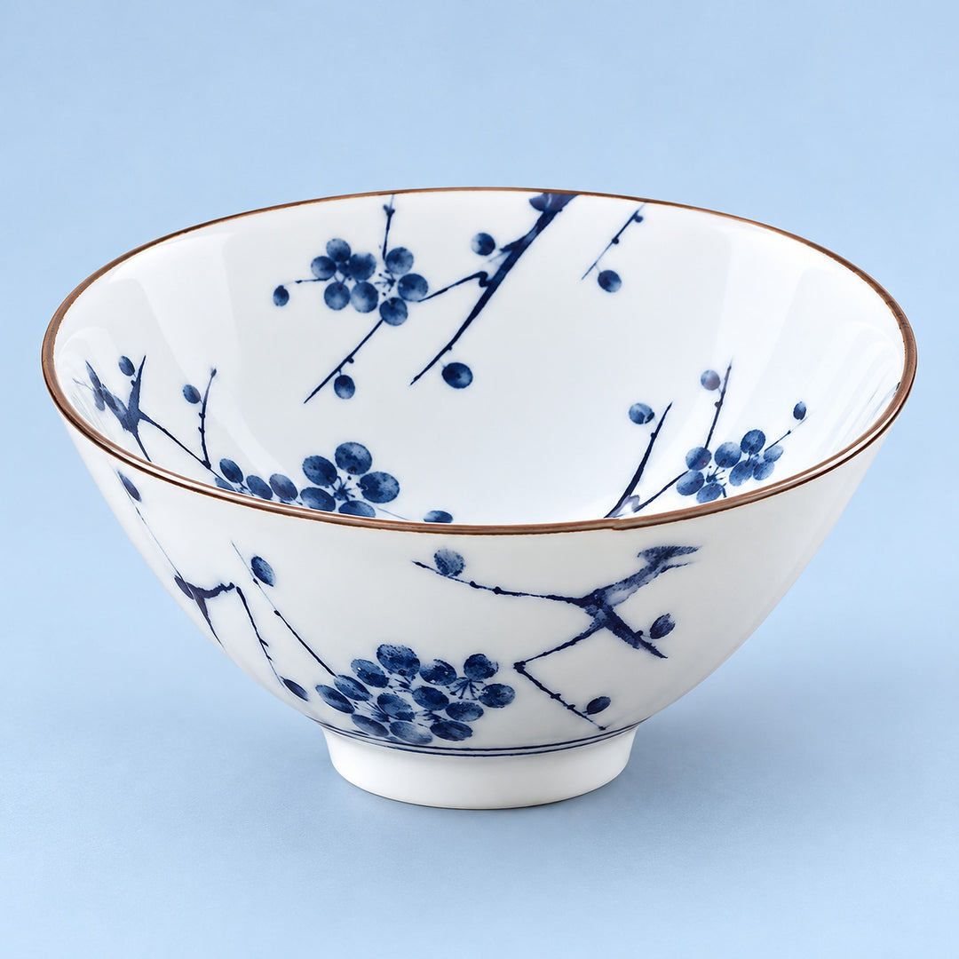 One Plum Branches blue-and-white porcelain tea cup, 70 ml.