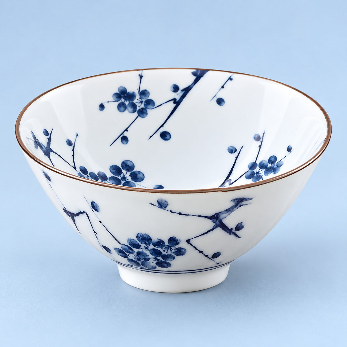One Plum Branches blue-and-white porcelain tea cup, 70 ml.